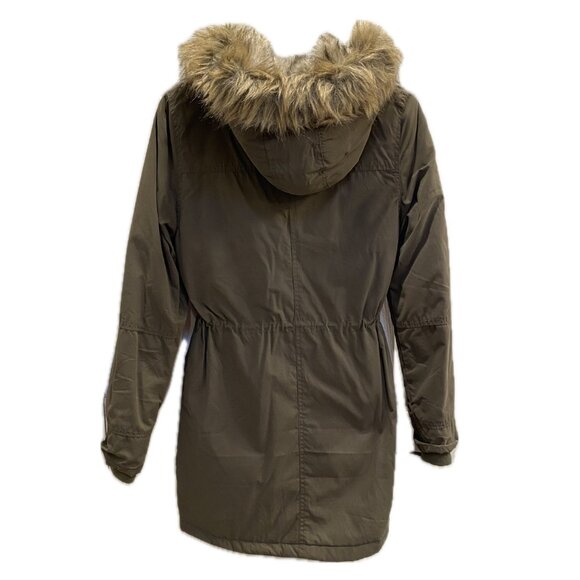 Aeropostale Olive Green Hooded Parka- Size Small - Picture 2 of 12